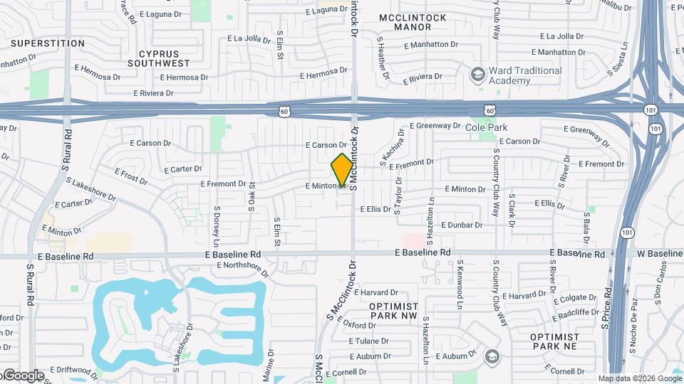 1726 E Baker Dr Map and Location Details