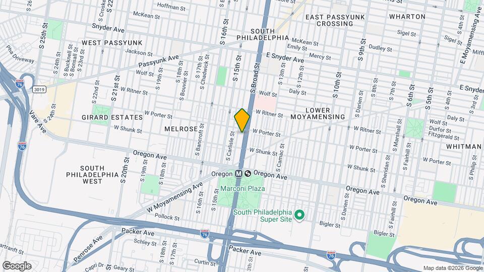 2516 S Broad St Map and Location Details