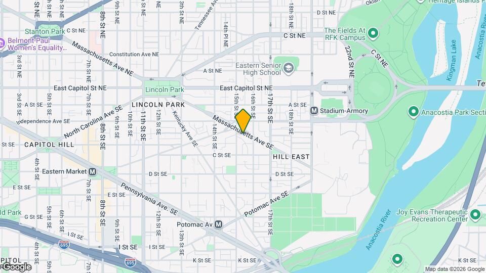 1513 Massachusetts Ave SE Map and Location Details