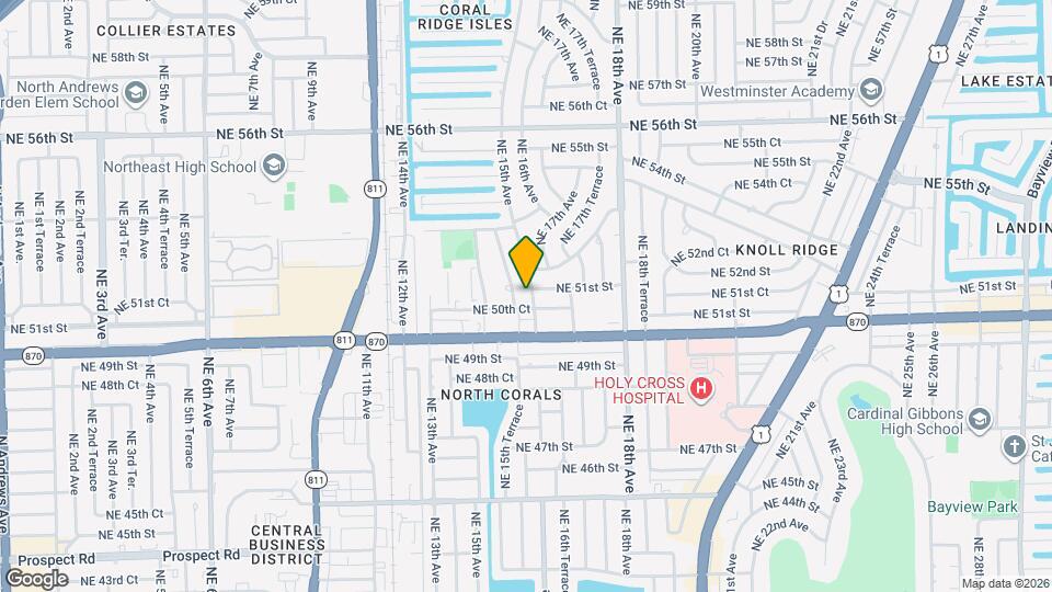 5041 NE 15th Ave Map and Location Details