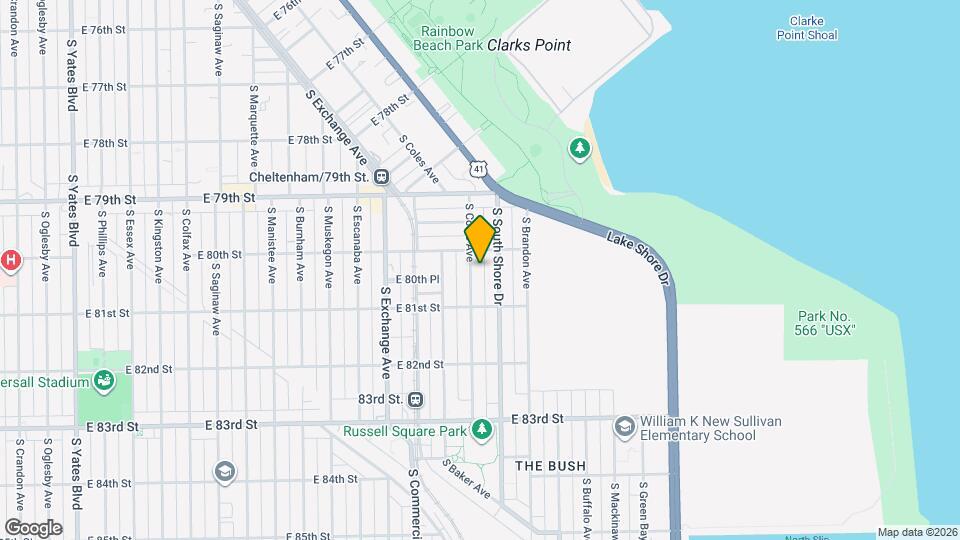 8021 S Coles Ave Map and Location Details