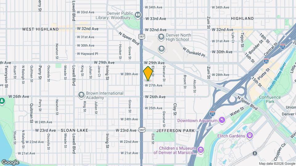 2923 W 27th Ave Map and Location Details