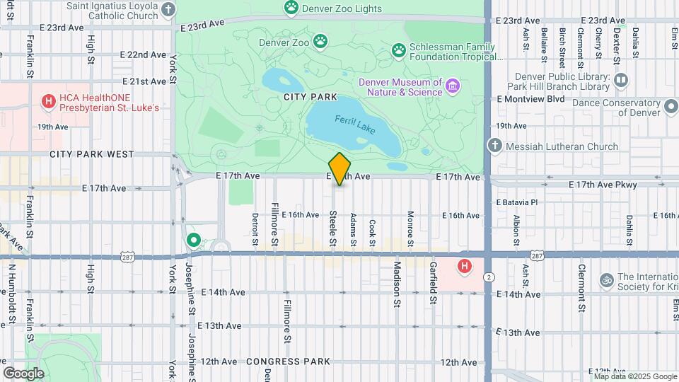 1660 Steele St, Unit 202 Map and Location Details