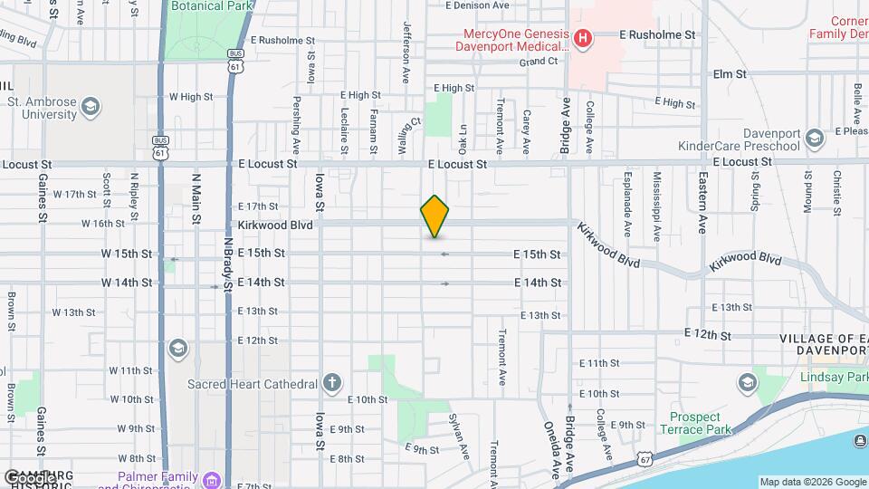 712 E 15th St Map and Location Details