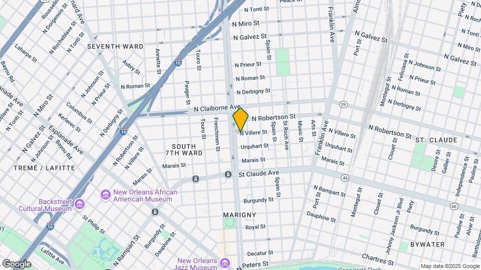 2216 N Villere St Map and Location Details