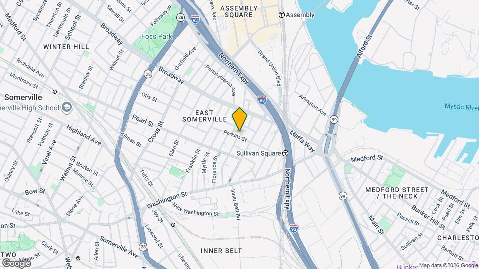 107 Perkins St, Unit 2F Map and Location Details