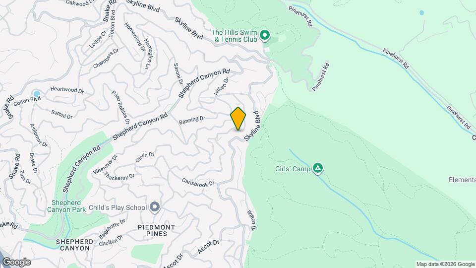 8655 Skyline Blvd Map and Location Details