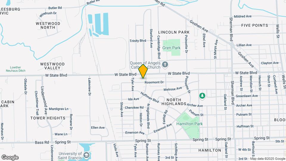 1810 Rosemont Dr Map and Location Details