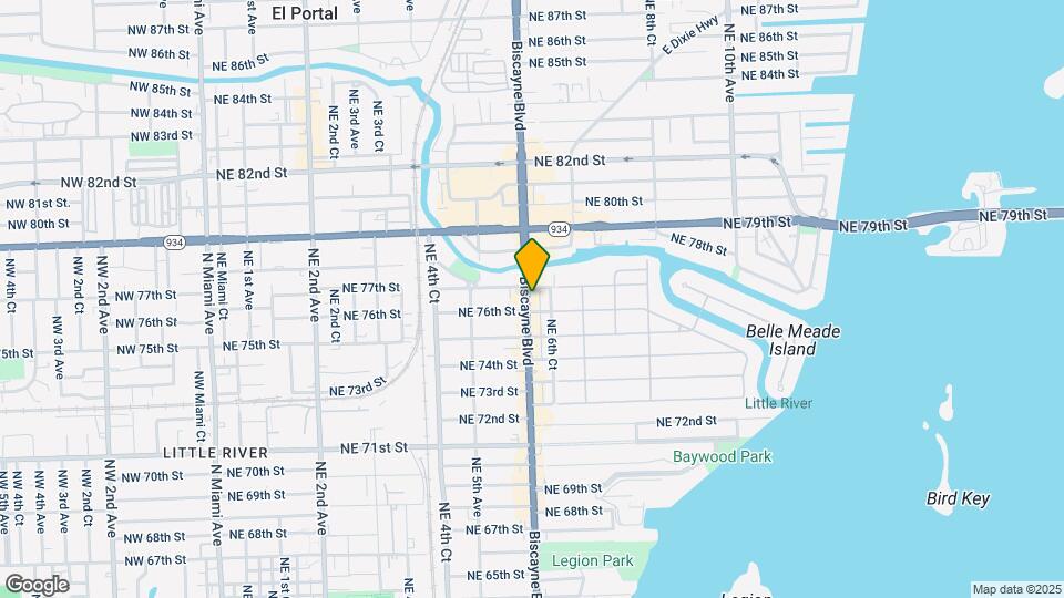 7625 Biscayne Blvd Map and Location Details
