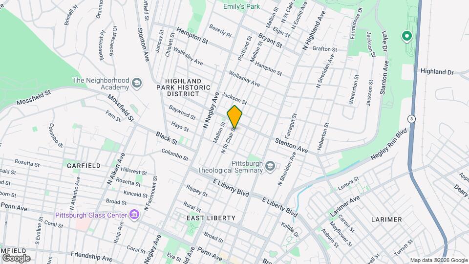 726 N St Clair St Map and Location Details