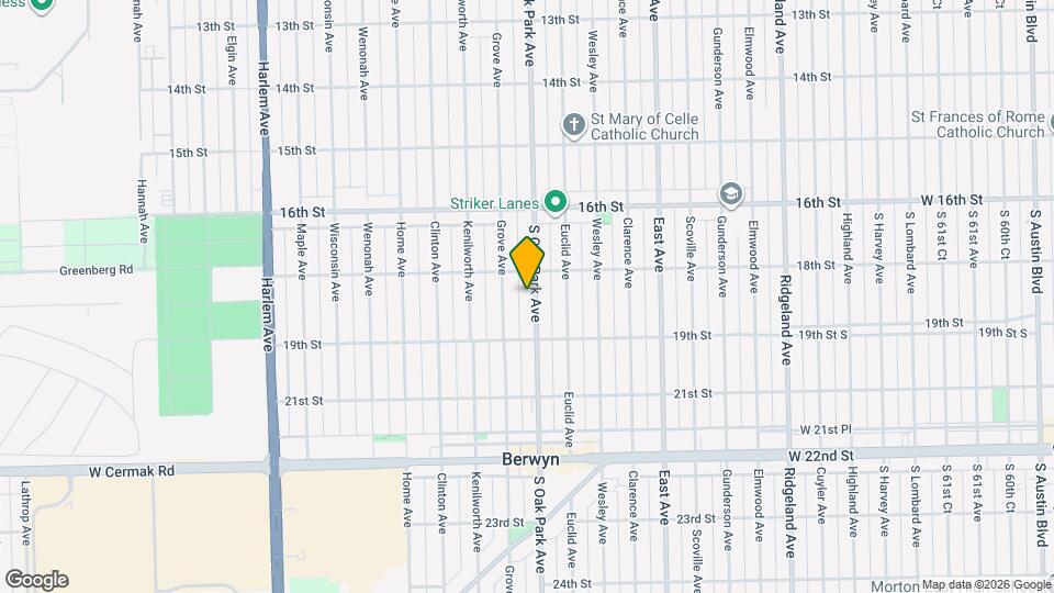 1824 Oak Park Ave, Unit First Floor Map and Location Details