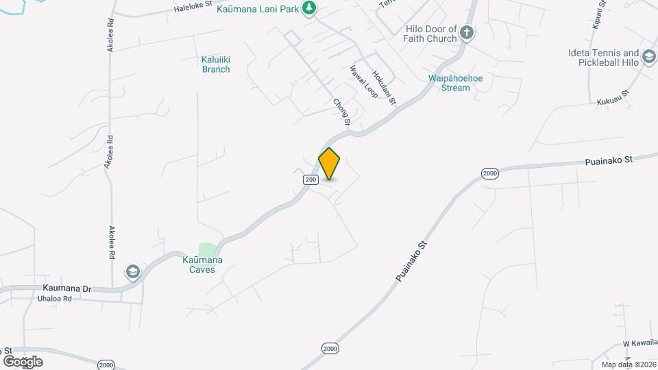 1245 Kaumana Dr Mapa y Detalles de la Ubicación