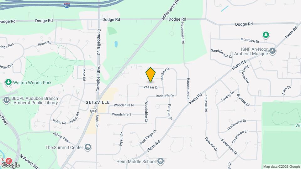 40 Vassar Dr Map and Location Details