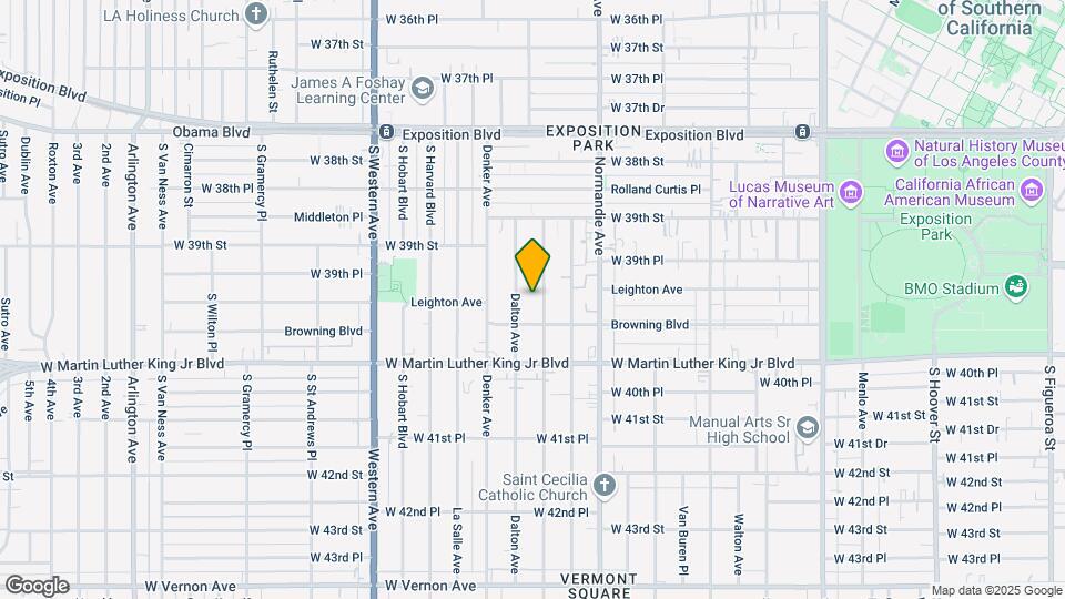 3961 1/2 Halldale Ave, Unit back top Map and Location Details