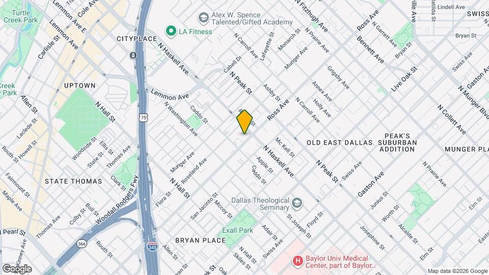 4001 Ross Ave, Unit 358 Map and Location Details