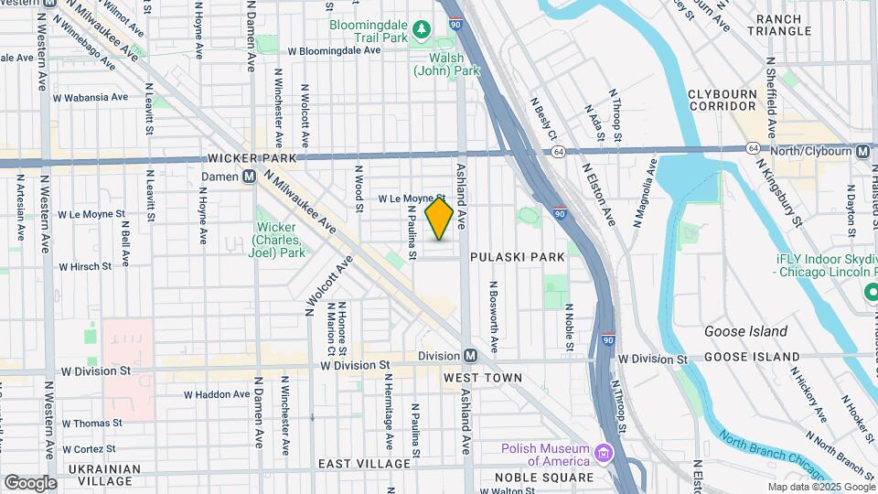 1629 W Beach Ave Map and Location Details