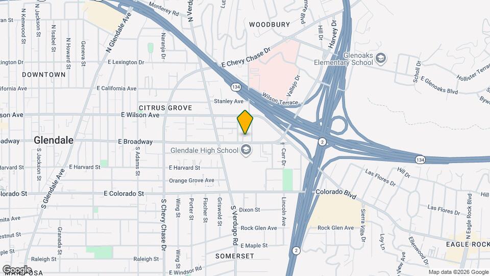 1451 E Broadway Map and Location Details