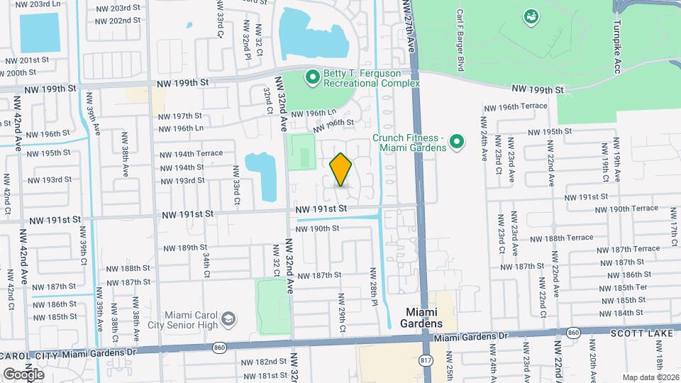 2954 NW 192nd Terrace Map and Location Details