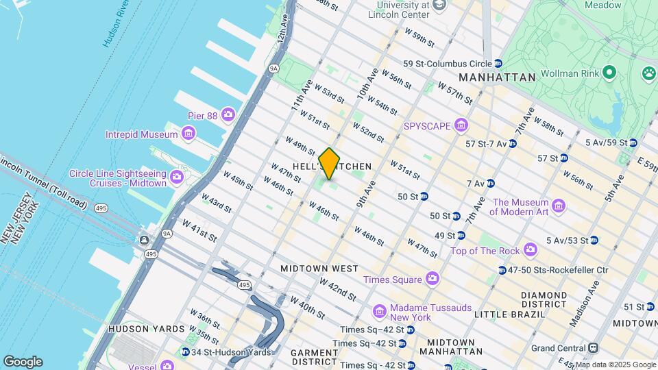 444 W 48th St Map and Location Details
