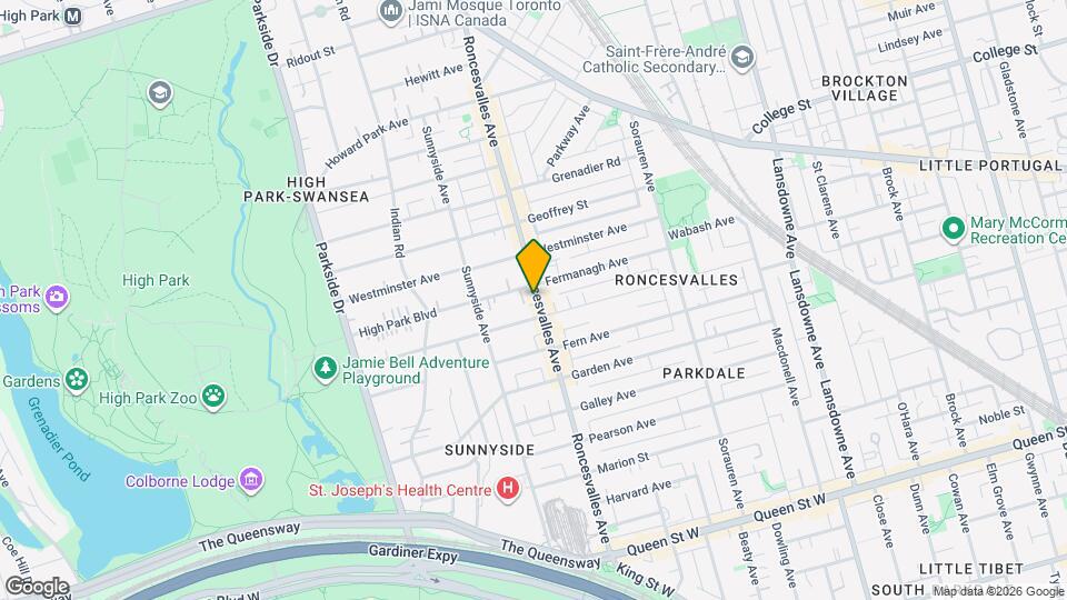 244 Roncesvalles Av Map and Location Details