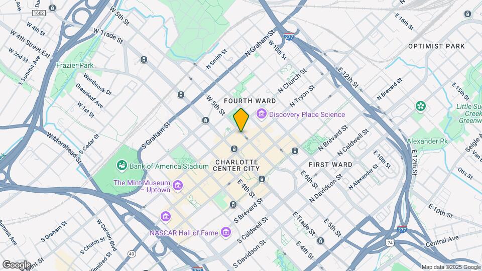 127 N Tryon St Map and Location Details
