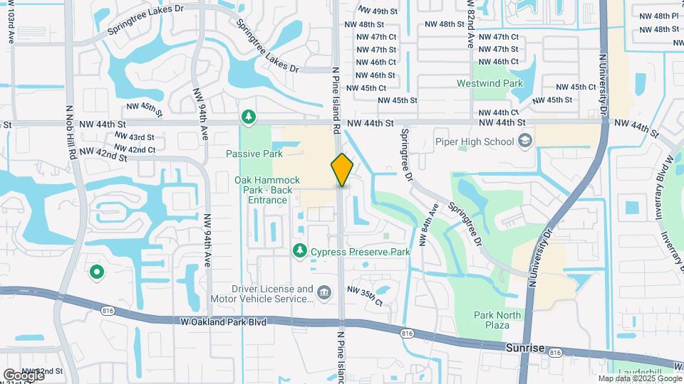 4096 N Pine Island Rd Map and Location Details