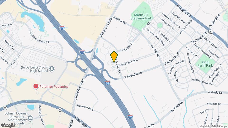 913 King Farm Blvd Map and Location Details