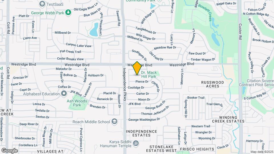 9833 Fillmore Dr Map and Location Details