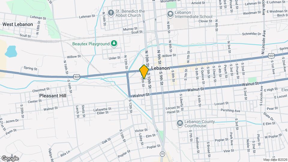 1017 Chestnut St Map and Location Details