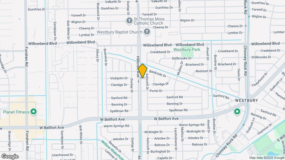 10903 Hillcroft St Map and Location Details