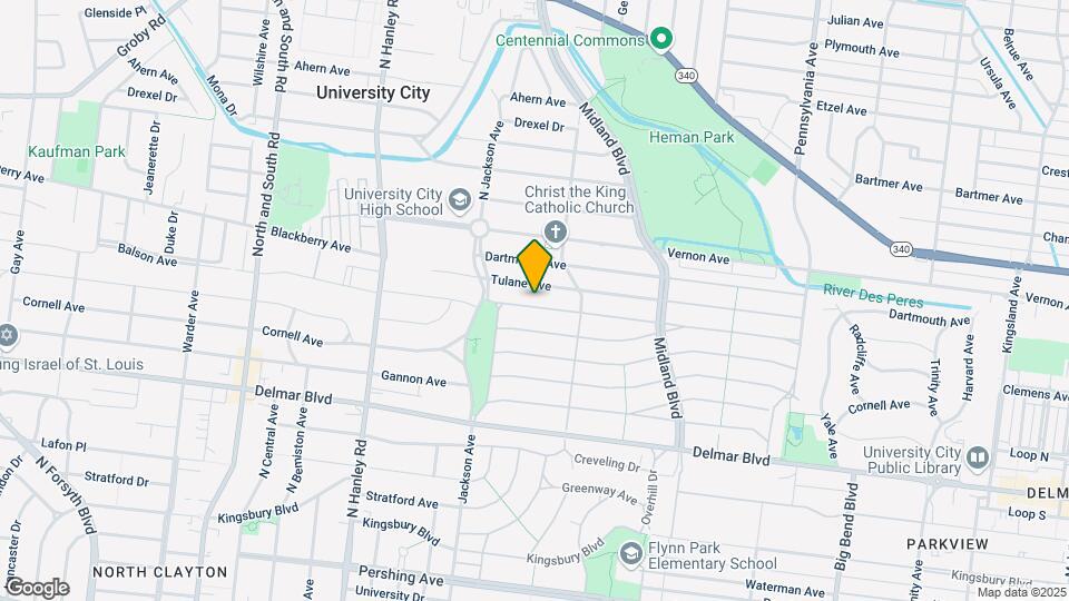 7341 Amherst Ave Map and Location Details