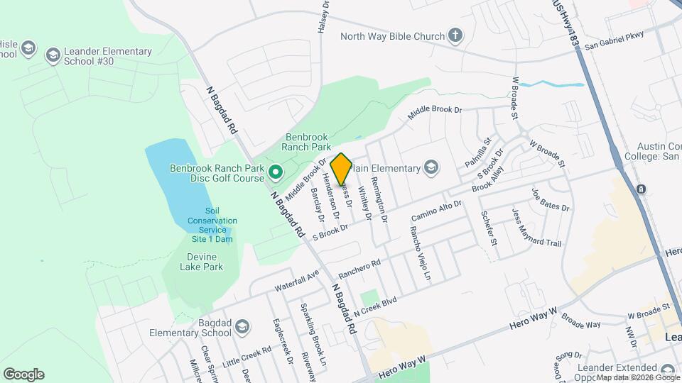 1105 Burgess Dr Map and Location Details