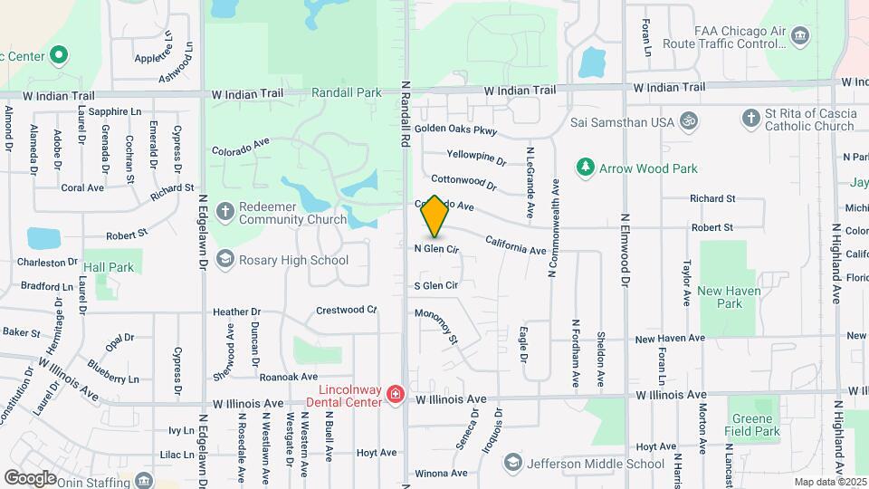 1401 N Glen Cir Map and Location Details