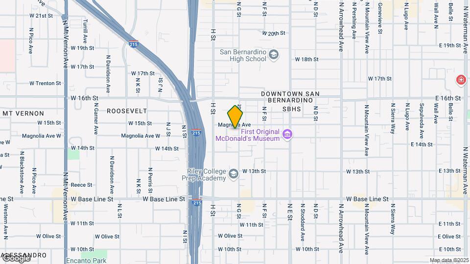 1436 N G St Mapa y Detalles de la Ubicación