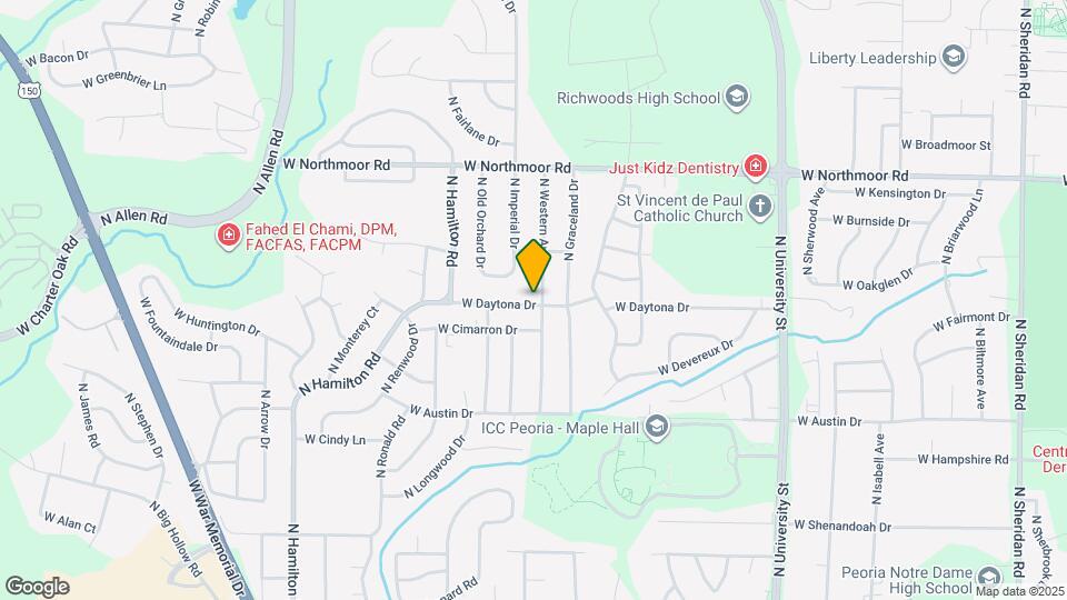 1829 W Daytona Dr Map and Location Details