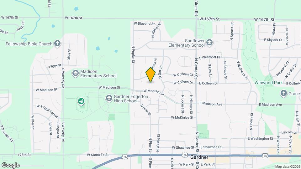 524 N Walnut St Map and Location Details