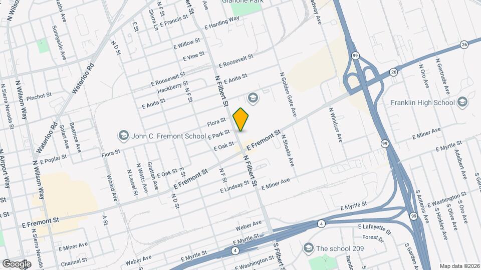 652 N Filbert St Map and Location Details