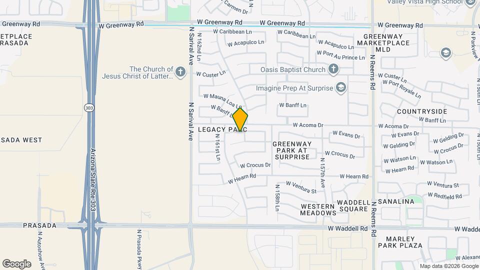 16031 W Evans Dr Mapa y Detalles de la Ubicación