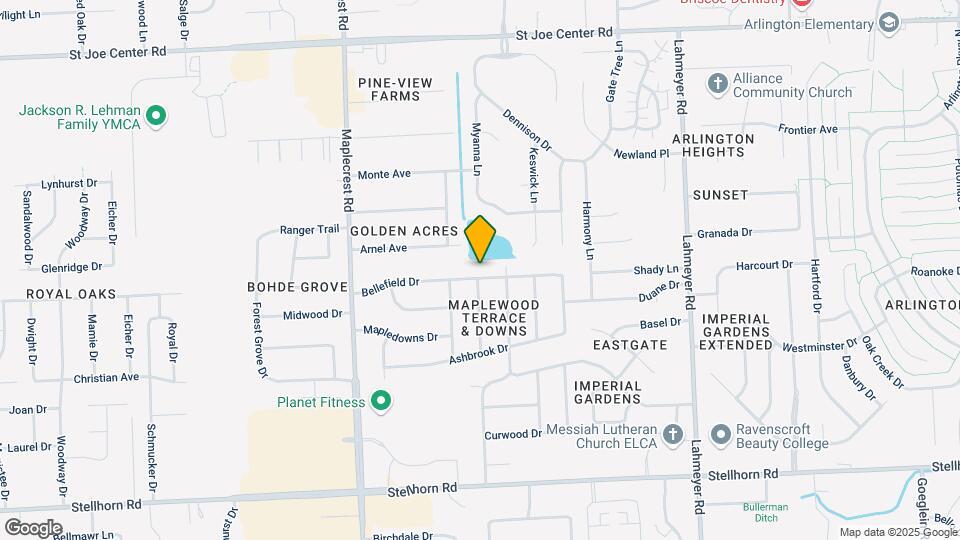 6701 Bellefield Dr Map and Location Details