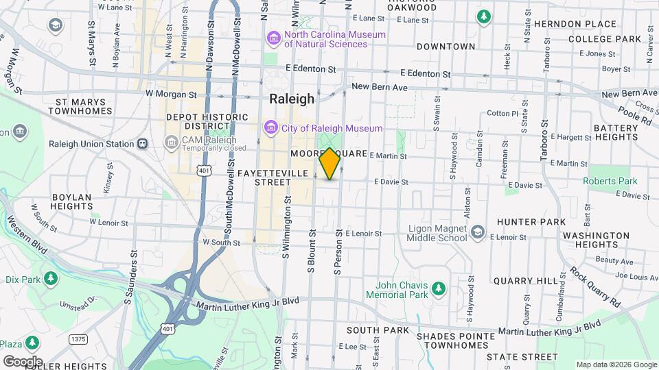 236 E Davie St Map and Location Details