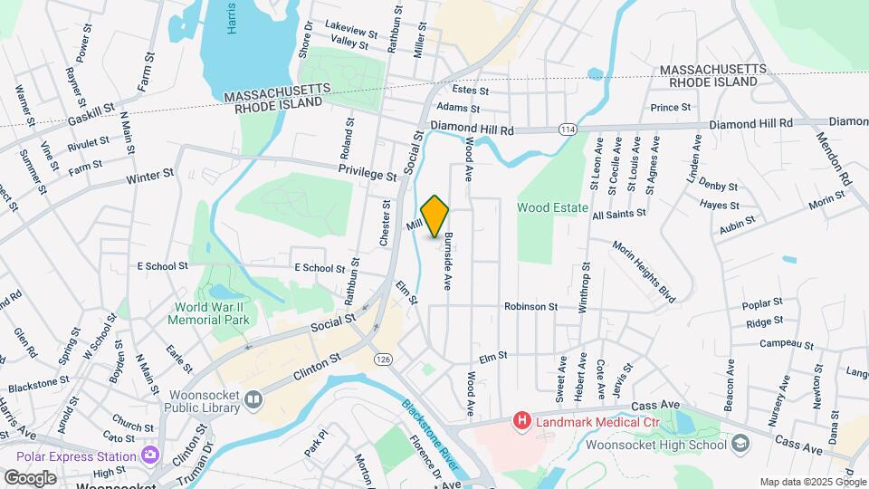 WOONSOCKET, RI - 3 FAMILY HOME Map and Location Details