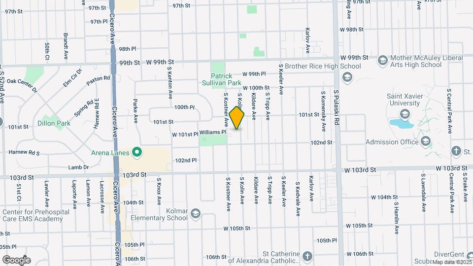 10134 S Kolin Ave Map and Location Details
