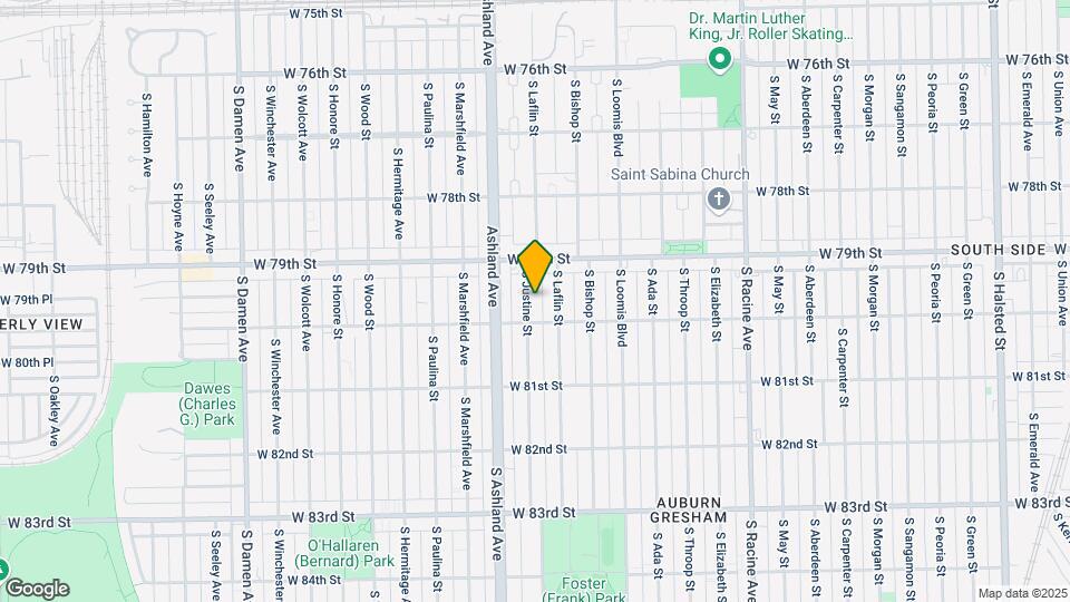 7939 S Justine St Map and Location Details