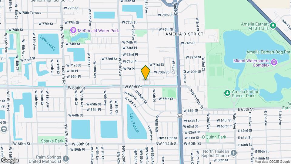 615 W 68th St Map and Location Details