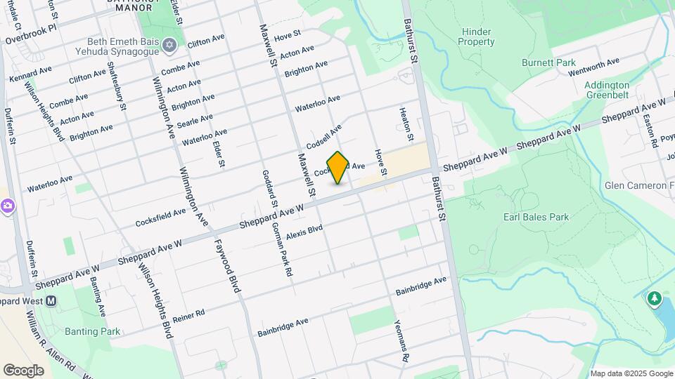 698 Sheppard Ave W Map and Location Details