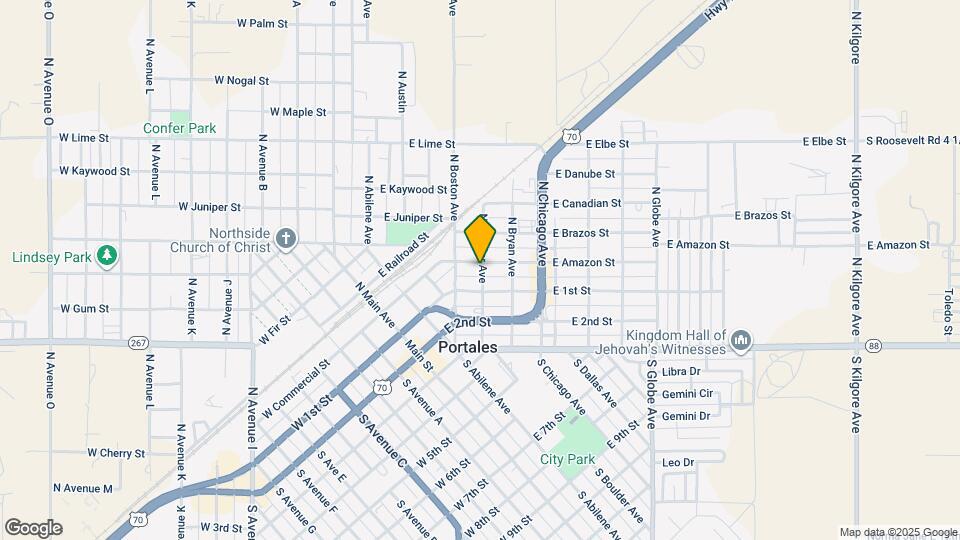 111 N Boulder Ave Map and Location Details