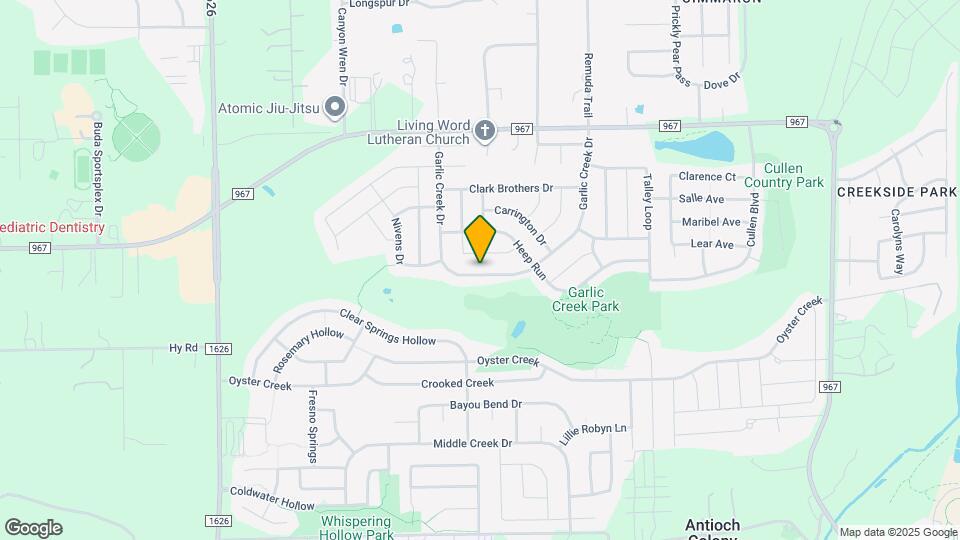 2554 Garlic Creek Dr Map and Location Details