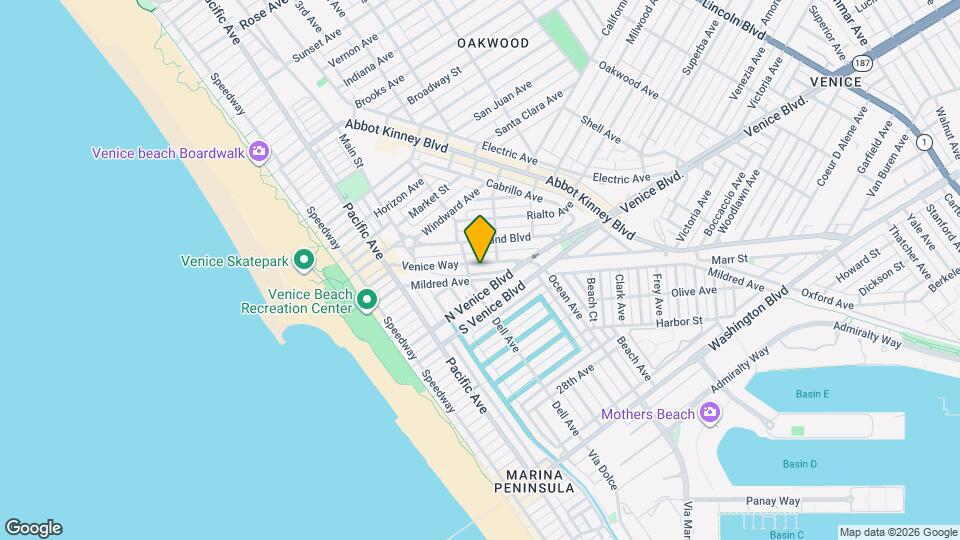 414 Venice Way Map and Location Details