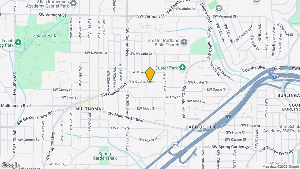 2638 SW Custer St Map and Location Details