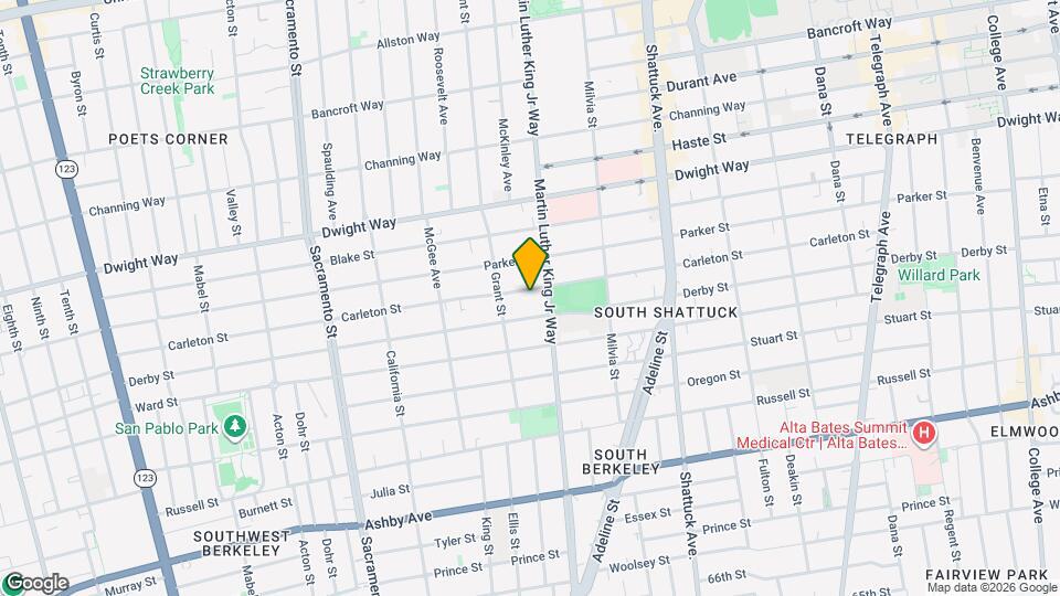 1822 Carleton St Map and Location Details